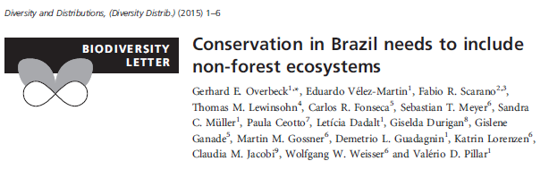 A vegetação nativa no Brasil inclui as