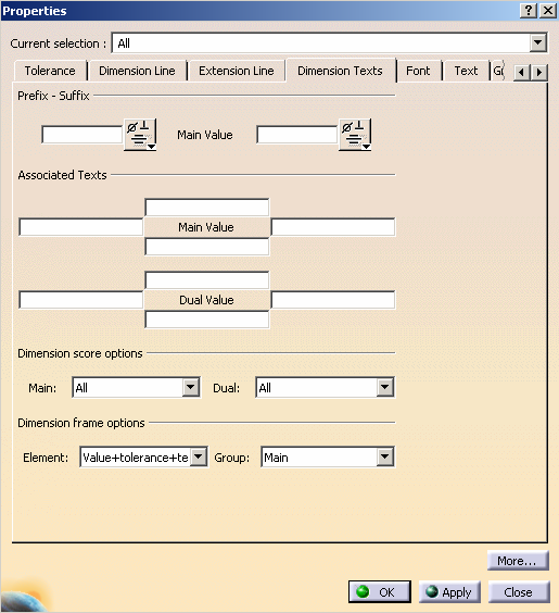 4 Para adicionar dimensões que se considerem necessárias mas que ocasionalmente nao tenham sido geradas automaticamente expandir o menu Dimensions onde serão encontrados vários tipos de dimensões que