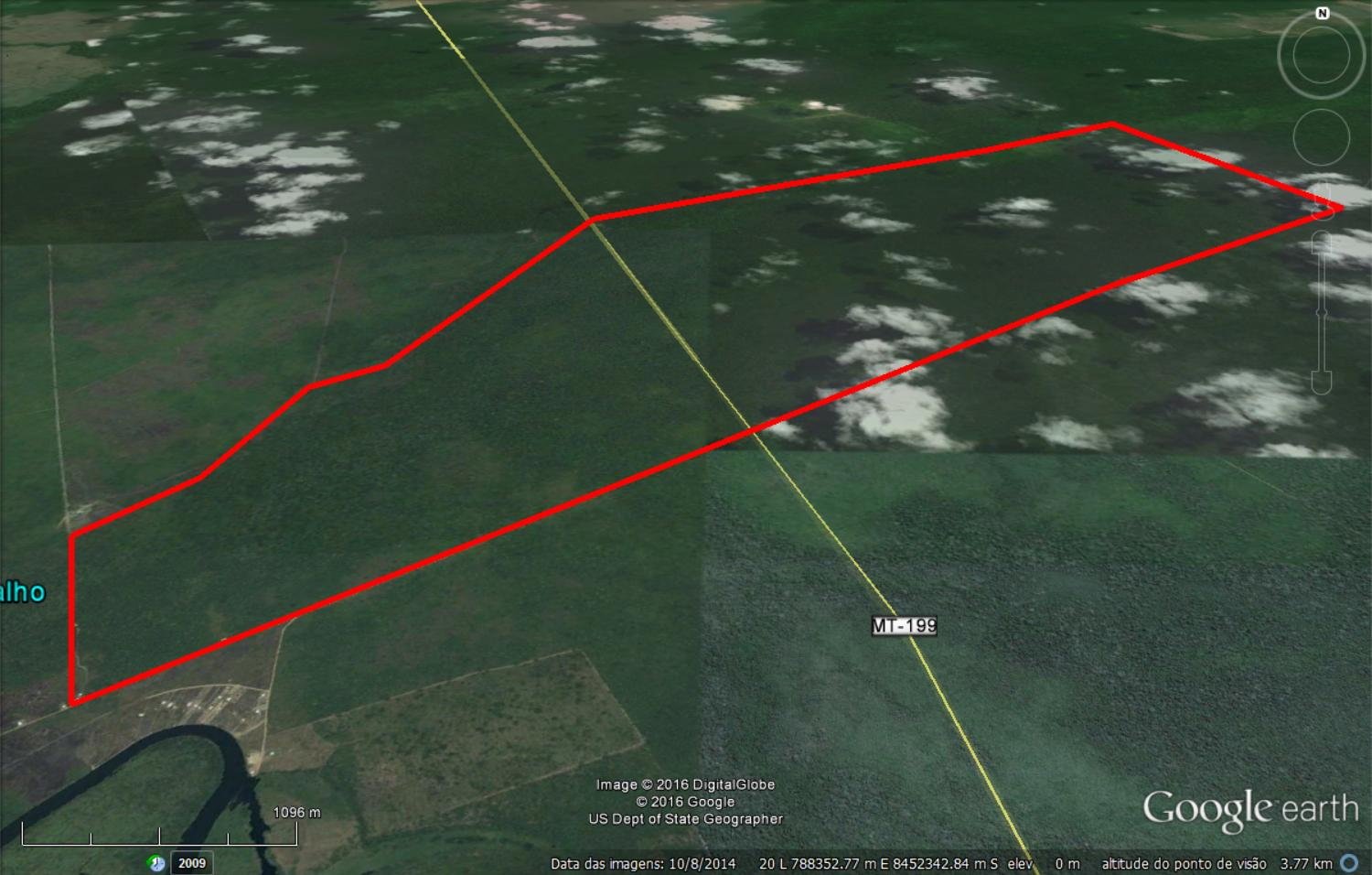 566,2379 ha em bioma predominante de