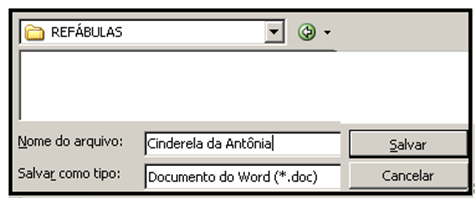 27 4.1.8 Tela de Salvamento da fábula Após todas as interações, o aluno escolhe se quer Salvar ou Excluir a fábula.