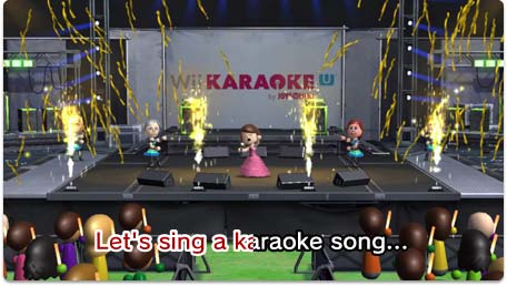 Agarre no microfone com o seu próprio Mii para cantar em diversos palcos, organize as suas canções preferidas e desfrute de outras funcionalidades exclusivas da Wii U.