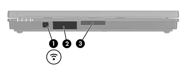 s da parte frontal 1 Porta de infravermelho Fornece comunicação sem fio entre o computador e um dispositivo opcional compatível com IrDA.