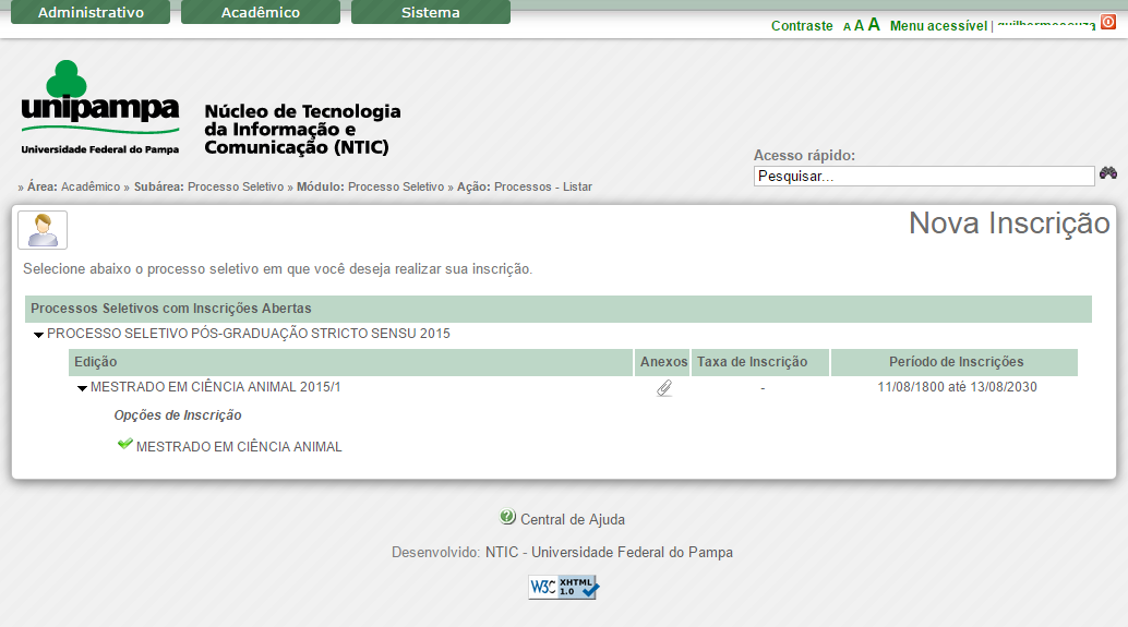 dados e por fim clique em salvar ( ). Na nova tela de confirmação dos dados, selecione a área de realização da prova e clique novamente em salvar.