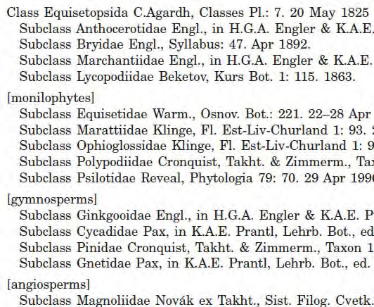 Classificação das Traqueófitas Chase & Reveal 2009 Embryopsida, a new name for the class of land plants - Pirani & Prado 2012 Embryopsida Engler ex Pirani & J. Prado, cl. nov.