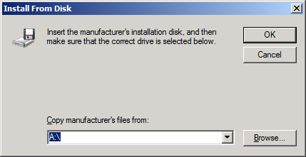 11. Em Install the print driver (Instalar driver da impressora), clique em Have Disk (Disco rígido). 12. Na caixa de diálogo Install From Disk (Instalar do disco), clique em Browse (Navegar). 13.