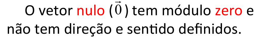 3- O negativo de um vetor: Multiplicação de um vetor por -1 : A magnitude