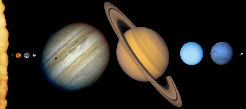 Sol e Planetas do Sistema Solar S o l Mer Vên Ter Mar Plu Ura Net Júp Sat Planetas