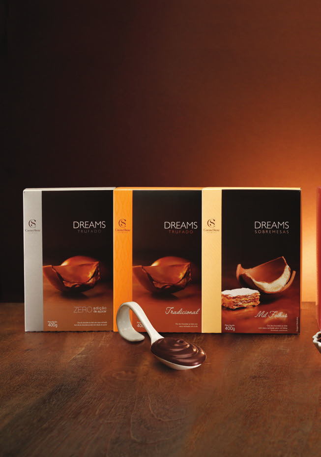 inspirados nas mais ZERO ADIÇÃO DE AÇÚCAR OVO DREAMS ZERO 400g Ovo de chocolate ao leite com casca recheada de trufa sem adição de açúcar R$ 55,90 cada R$ 51,90 cada OVO DREAMS