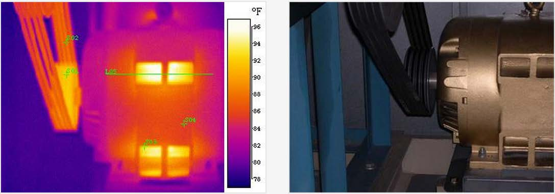 3.3 Aplicações em Máquinas Eléctricas 21 A elevação de temperatura e consequente radiação infravermelha, registadas num motor eléctrico devem-se ao em primeiro lugar ao seu normal funcionamento.