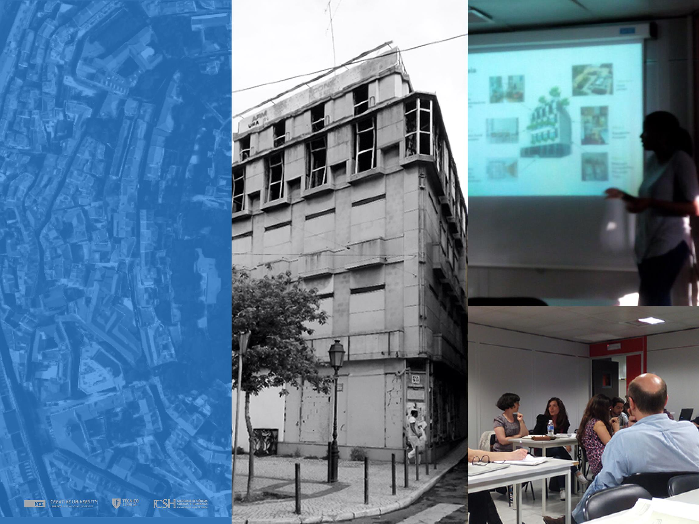 Curso DESIGN AMBIENTES Professor Nuno Vidigal Resumo: O ponto de intervenção foi um prédio abandonado, localizado no Largo Conde Barão.