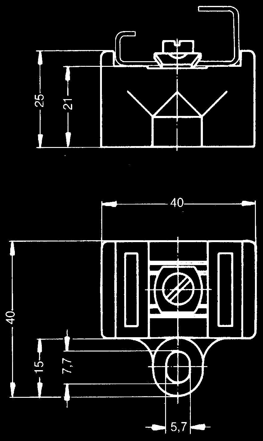 Como acessório dos suportes para trilhos, a eidmüller oferece parafusos de fixação com sextavado interno e uma cabeça especial (rebaixada), de modo que também é possível
