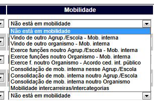 Notas: Vindo de outro Agrup/Escola Mob.