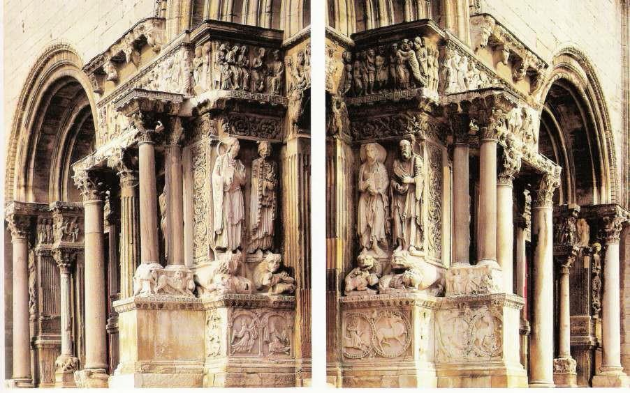 1ª Parte: Românico Esculturas Abadia de Sain-Gilles-du-Gard (Gard séc XII)