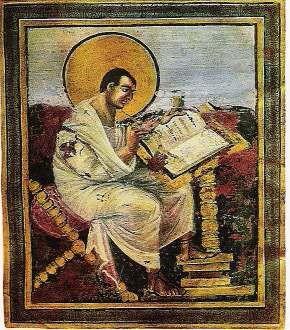 1ª Parte: Românico Pinturas São Mateus (Evangelho: Aachen 800) Pinturas em evangelhos