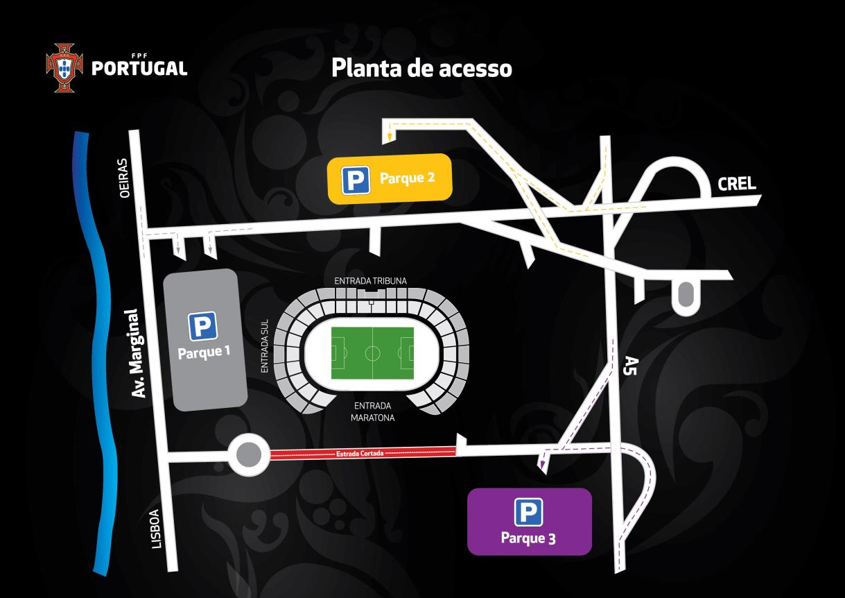 O Estádio Nacional tem lugares de estacionamento?