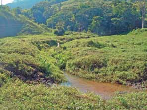 Segue-se adiante por mais 9,40 km, sempre em estrada de terra, cujo leito ora se alarga ora