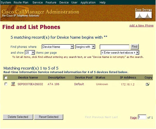 CallManager 3.2. No CallManager da Cisco 3.3 você tem um campo adicional que seja chamado Calling Search Space de AAR mas este não é relevante a este documento.
