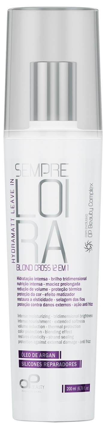 LEAVE IN BLOND CROSS 12 EM 1 ( 70020 ) Formulado com propriedades antioxidants que ajudam a evitar o amarelamento de cabelos loiros e grisalhos.