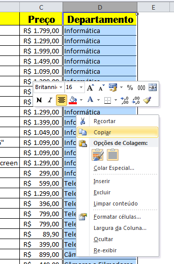 Atividade 8 Filtro avançado Objetivo : Aplicar filtro utilizando critérios avançados. Tarefas : Separar os dados do arquivo Filtro Avançado.