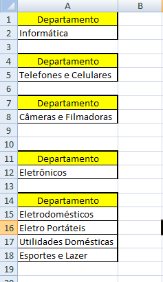 célula que contém o dado pesquisado. Ela é constituída, portanto, de um intervalo de pelo menos duas células. 9.