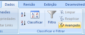 11. Você vai iniciar agora a construção das planilhas utilizando o Filtro Avançado. Selecione todas as linhas da planilha Geral e renomeie este intervalo como Geral. 12.