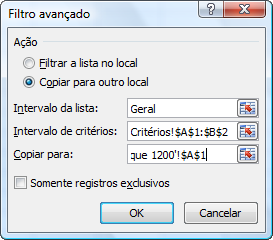 Atividade 9 Filtro avançado com critérios múltiplos Objetivo : Aplicar filtro utilizando critérios avançados combinados. Tarefas : Separar os dados do arquivo Filtro Avançado.