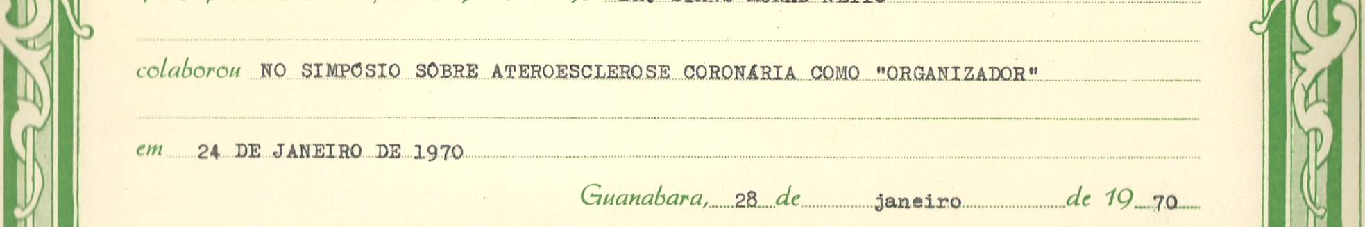 1970:Certificado - Estado da Guanabara Instituto Estadual de