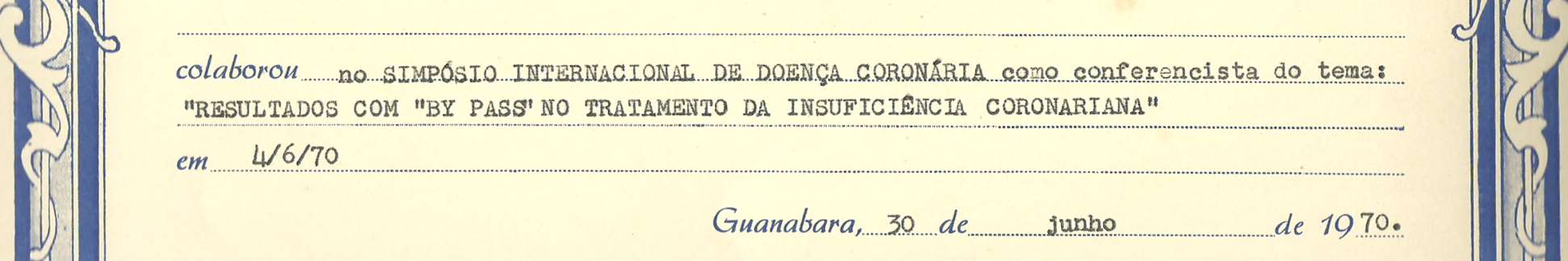 1970:Certificado - Estado da Guanabara