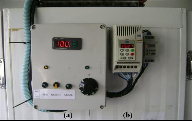 114 A máquina consta de um sistema de refrigeração e aquecimento, ao mesmo tempo em que permite a realização do ensaio desde -10 C até 40 C, variando a freqüência de 1Hz até 30Hz (Figura 77).