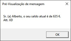 Depois de construida a mensagem, é possível verificar o seu