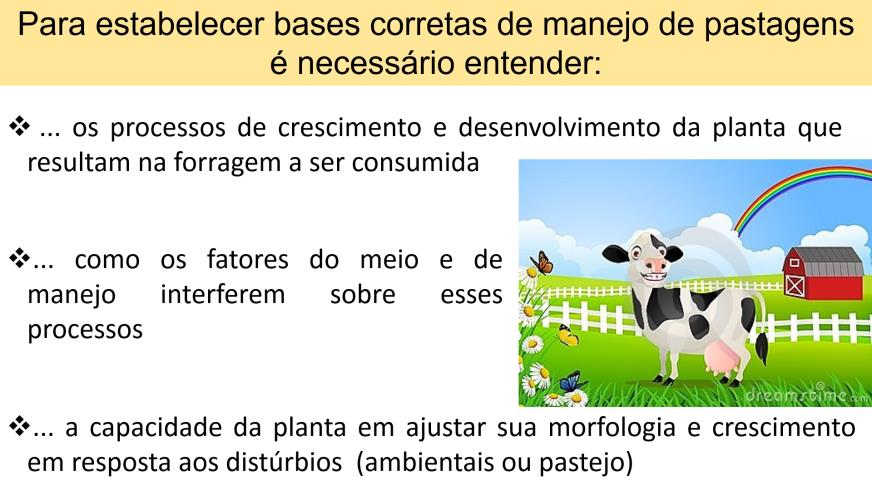 A Pastagem se refere a uma unidade de manejo de pastejo, fechada e separada de outras áreas por cerca ou outra barreira, e destinada à produção de forragem para ser colhida principalmente por pastejo.