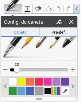 Utilidades Ao utilizar modelos que possuem molduras de imagem, mantenha pressionada uma moldura de imagem, depois toque em Imagens ou Tirar fotos para adicionar uma imagem.