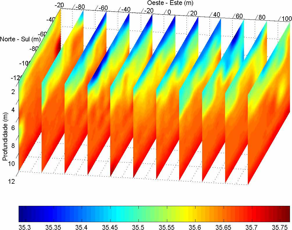 P. Ramos e M. Neves Estes resultados permitem detectar a presença da pluma desde a superfície (a profundidades mínimas de ~1.
