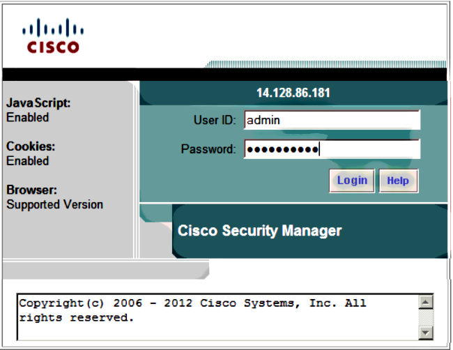 Configurar o CiscoWorks Common Services CS Termine estas etapas a fim configurar o CiscoWorks Common Services CS: 1. Fazer duplo clique o ícone do Cisco Security Manager no desktop de servidor CS.