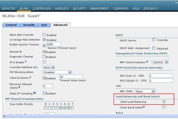 um WLAN particular. A fim fazer isto, escolha WLAN do controlador GUI, escolha o WLAN desejado, e clique o guia avançada.