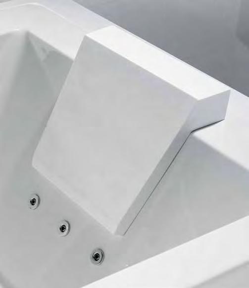 Bathtub Planíssima Duo equipped with comfort whirlpool system in chromed brass, 6 micro jets optional;