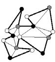 As ideias de Fisk: consideremos um polígono simples P com n vértices e observemos graficamente os seguintes passos: Polígono P Triangulação de P 3-coloração de T