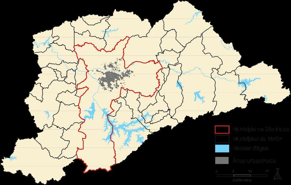 Área Urbanizada de São Paulo em 1920 População 1890 64.934 habitantes 1900 239.
