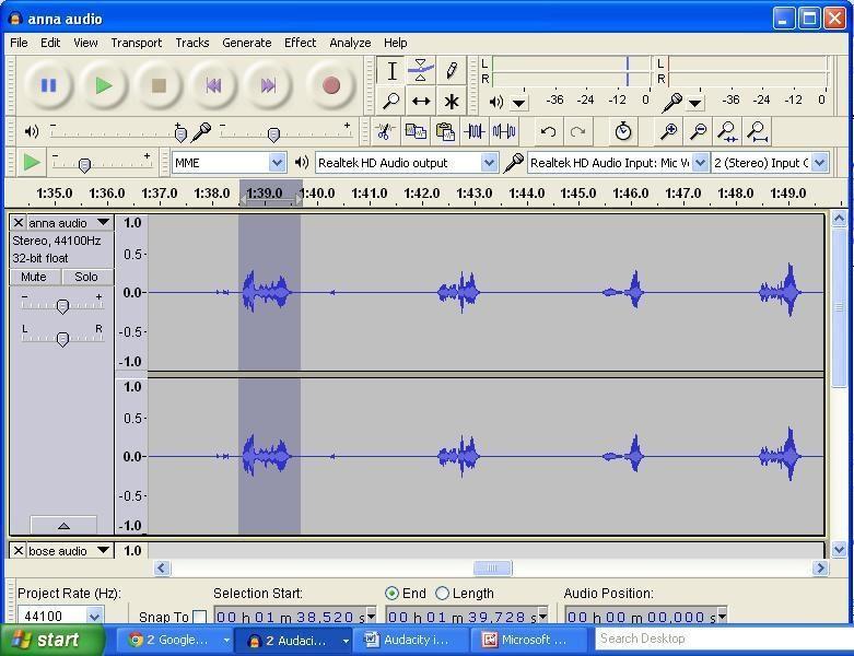 Vá às suas faixas importadas, ouvindo as suas faixas, escolha o primeiro pedaço de áudio que deseja colocar na sua faixa final.