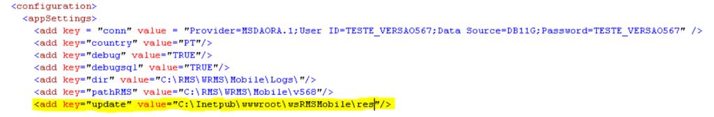 Passo 2 Configuração do Web.config Na raiz da pasta do WebService, existe o arquivo 'Web.config', que é o responsável por manter as configurações necessárias para o correto funcionamento dos serviços.