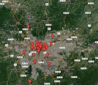 Objeto: região metropolitana de São Paulo Objetivo: reconhecimento dos lugares de memoria na escala da cidade de São Paulo, ou seja, suas distancias, distribuição no territorio, funções no passado e