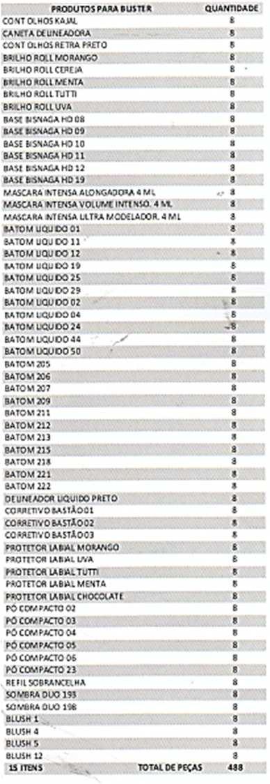 cores com 12 unidades de cada Expositor de Chão