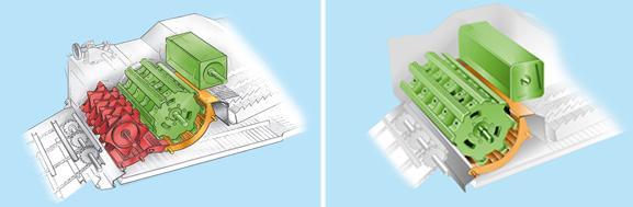 do qual o contra-batedor envolve o batedor (angle of wrap), são dados da ficha técnica das CD. Impulsor Batedor http://www.deutz-fahr.