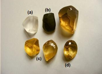 E Schmetzer (1989) denominou o quartzo de cor verde amarelado também de citrino.