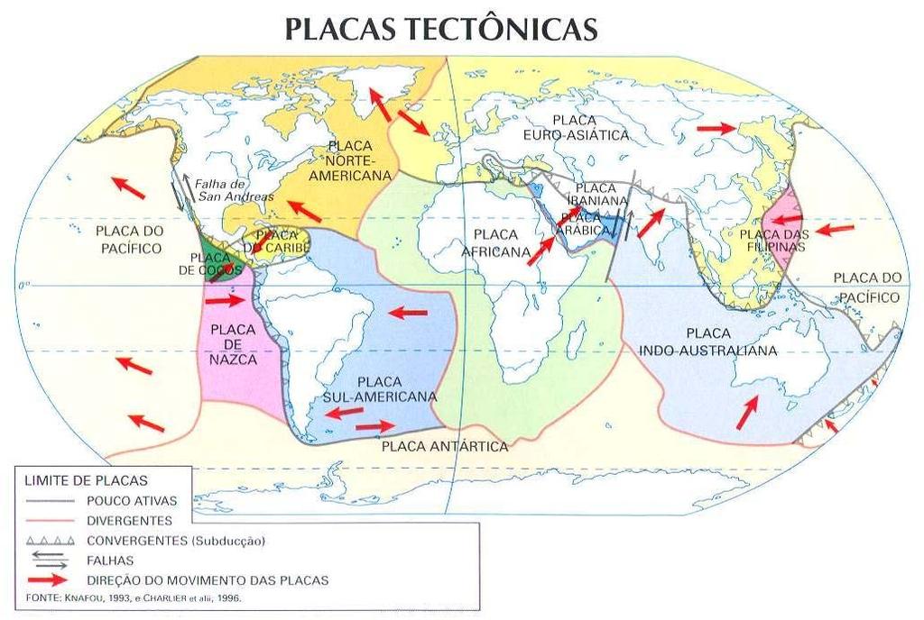 A) Os abalos sísmicos são consequências da movimentação das placas tectônicas, sendo as áreas de ocorrência mais comuns coincidentes com as zonas de contato entre elas.