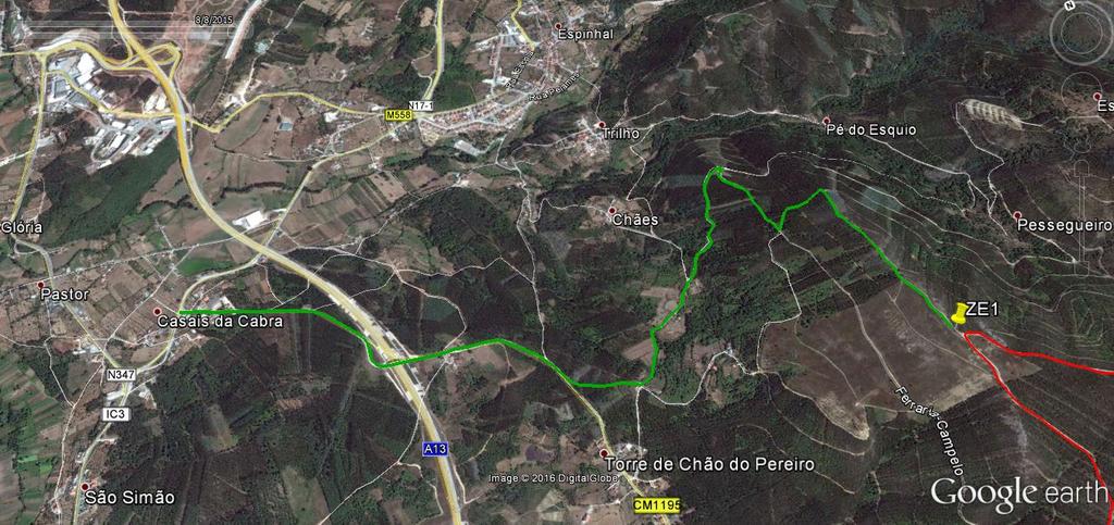 Acesso ZE1 Mapa online e track gps do acesso a partir da N17-1 disponível para download em: https://drive.google.com/file/d/0b1q6nhset-tbd1psef83rtrldle/view?