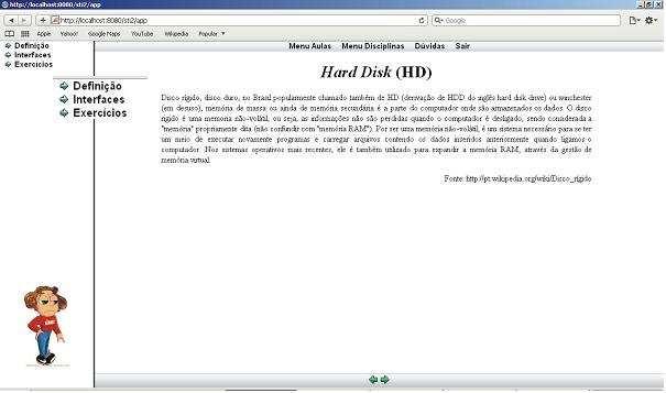 Nesta aula temos a página sobre definição de HD, figura 37, e na figura 38 temos a