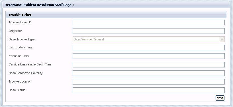 e Editar a Tarefa. O formulário da página Determinar Equipe para Resolução de Problemas é exibido no widget Informações sobre a Tarefa. 2.