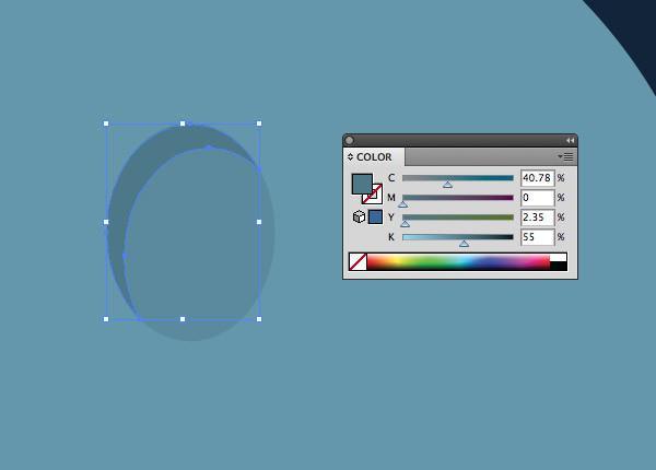 Selecione e copie a forma oval original, então adicione a cópia na seleção e use o Minus front da paleta Pathfinder.