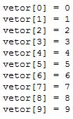 Para fazer referência a um valor a um elemento de um vetor, usamos a notação vetor[índice], que serve tanto para obter quanto para definir o valor de um elemento específico, dada sua posição.